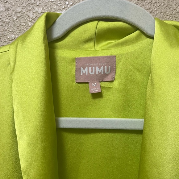 SHOW ME YOUR MUMU Felix Blazer in Citrine Luxe Satin MEDIUM - Picture 5 of 11